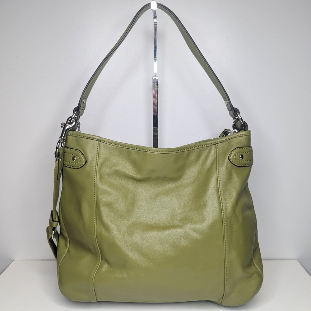 Coach Olive Green Leather Hobo Bag - Picture 4 of 8